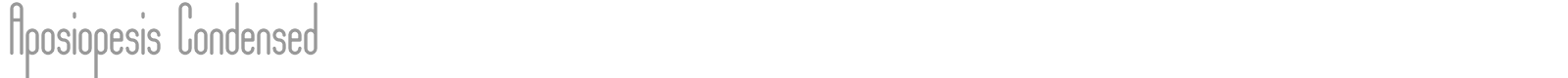 Aposiopesis Condensed font preview